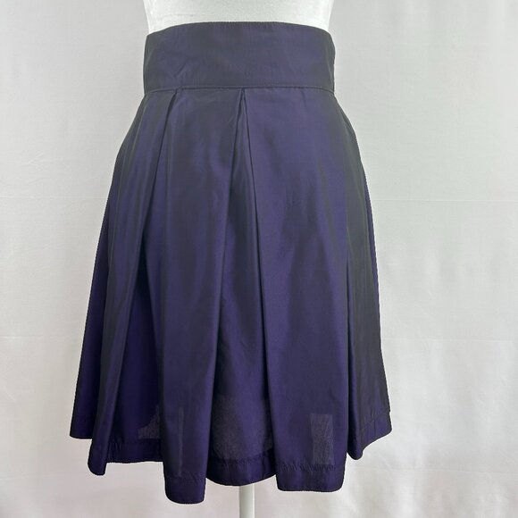 Marie Saint Pierre Festive Purple Pleated Holiday Mini Skirt – X-Small XS - Picture 1 of 9